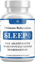 Relaxation Sleep Aid, Natural Non-Habit Forming, Sleep Supplement Developed to Support for Longer & Better Sleep, Chamomile, Magnesium, Melatonin, Ashwagandha, GABA, Drug-Free (60 Count)