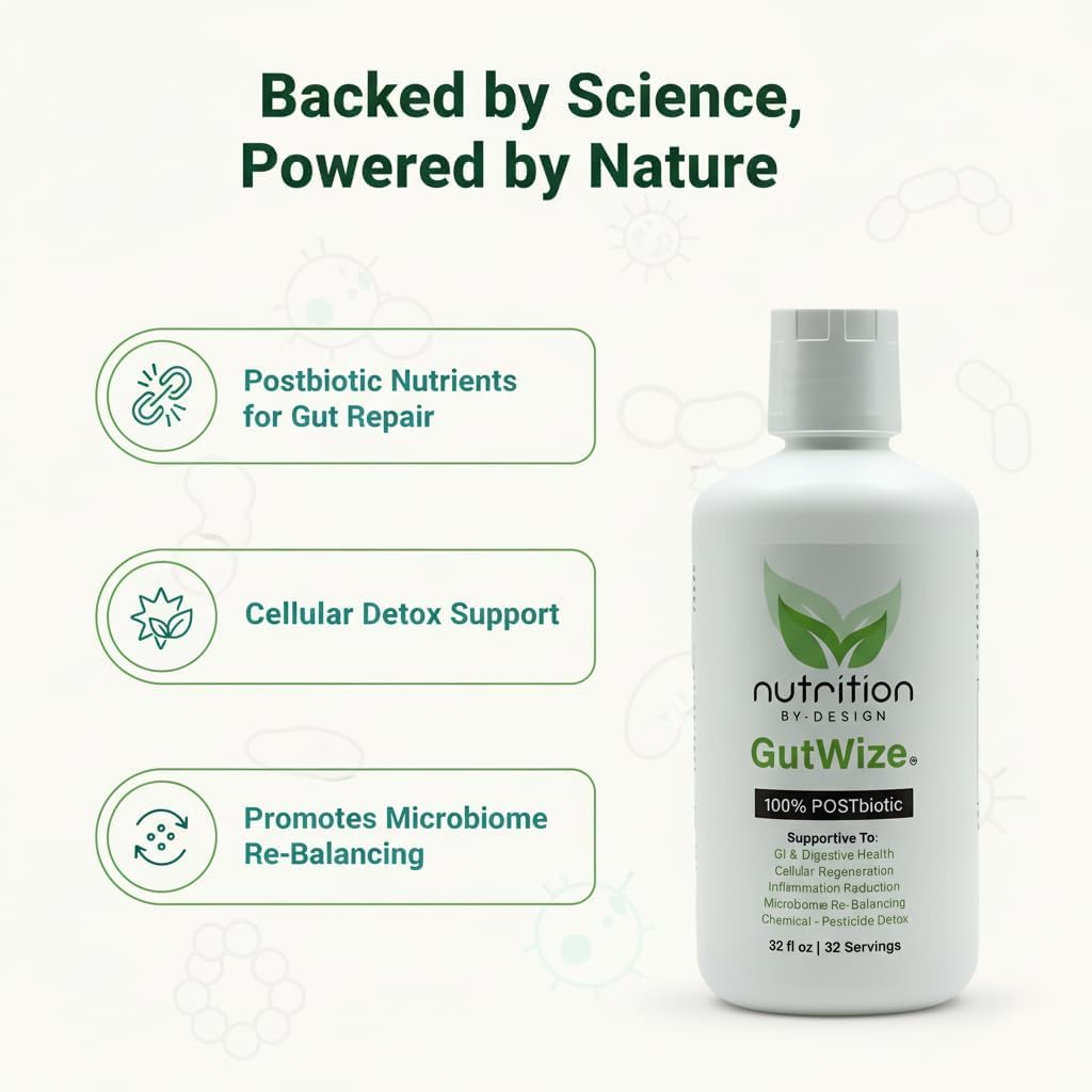 GutWize Total Health Bundle – 1 Bottle 100% Postbiotic + 1 Bottle Humic/Fulvic Blend – Gut & Digestive Support, Microbiome Balance, Natural Wellness Supplement Pack