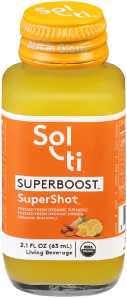 Sol-ti SUPERBOOST SuperShot, Vegan Friendly, Kosher, Keto & Paleo Friendly, USDA Certified Organic, 2.1 Fluid Ounce (Pack of 12)