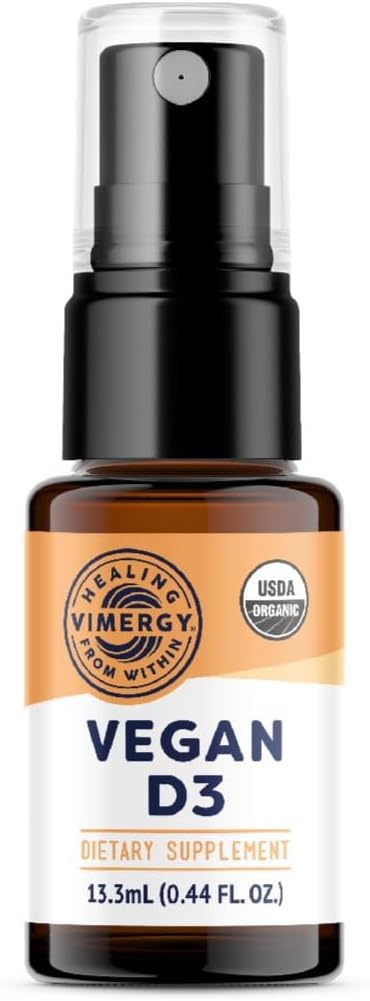 Vimergy Vegan D3 – Benefits Immune Function* – USDA Certified Organic, Vegan, Gluten-Free – 1000IU/Servings, 96 Servings