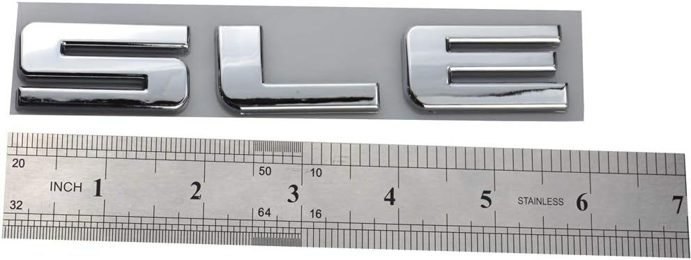 Aimoll 2pcs SLE Letter Nameplate Emblems Badges Replacement for Chevrolet Silverado (Chrome)