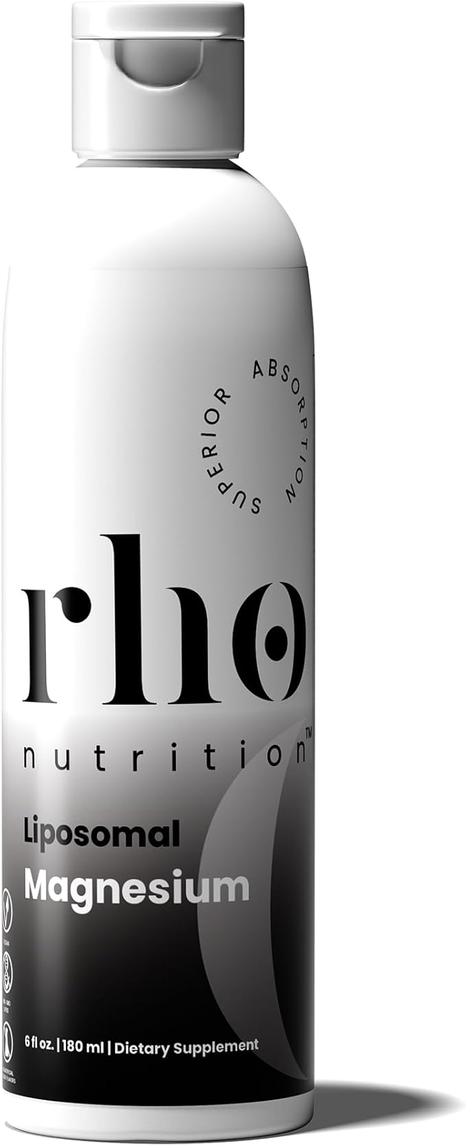 Rho Nutrition Liposomal Magnesium - High Absorption Liquid Magnesium Bisglycinate Vitamin Supplement - Supports Muscle Recovery, Relaxation, Memory & Cognitive Function for Men & Women