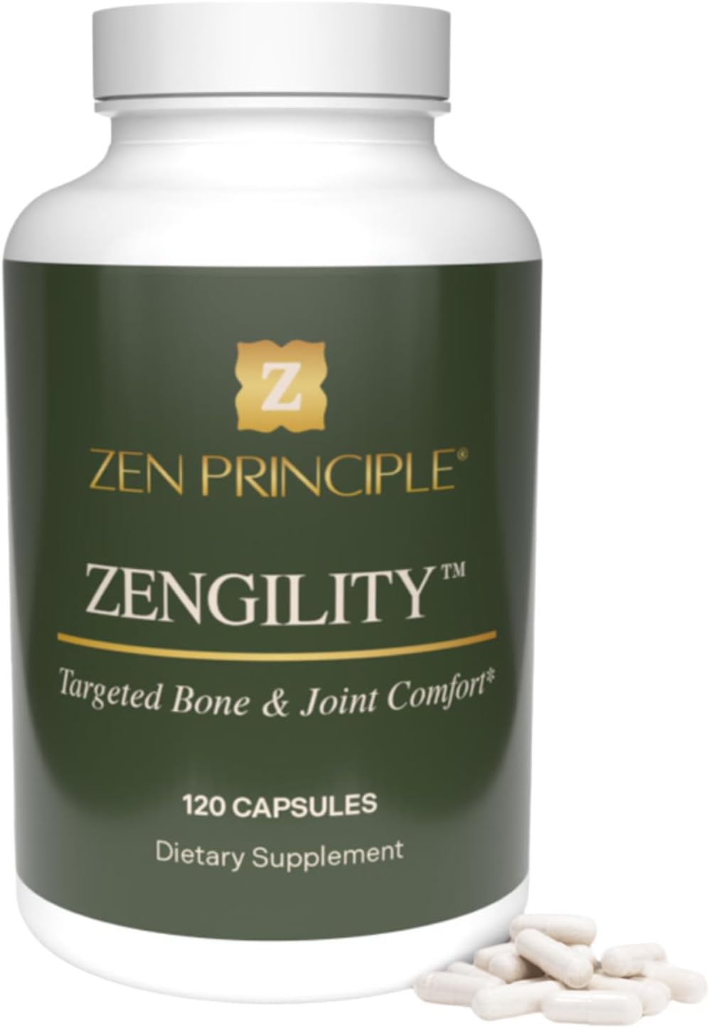 Zen Principle Zengility™ Joint Support & Bone Strength Supplement – Fast-Acting Relief with Glucosamine, MSM, Plant Calcium, Vitamin K2 & D3. Vegan Formula for Mobility, Flexibility & Comfort.