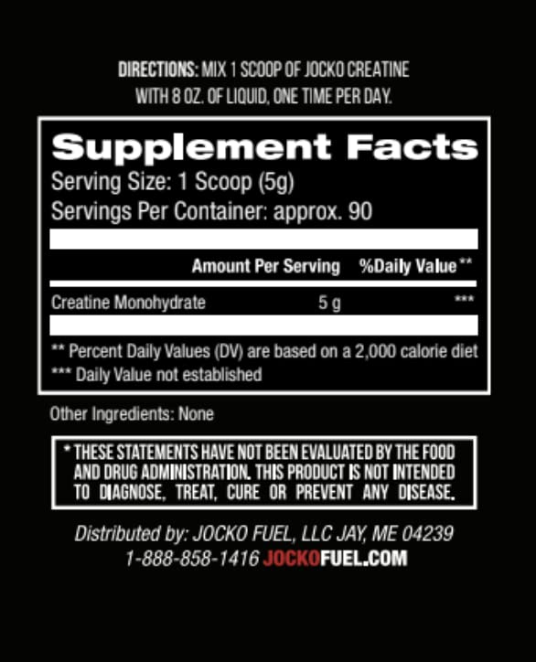 Jocko Fuel Hydrate Electrolyte Lemon Lime (16 Packets) + Creatine Monohydrate Powder 90 Servings