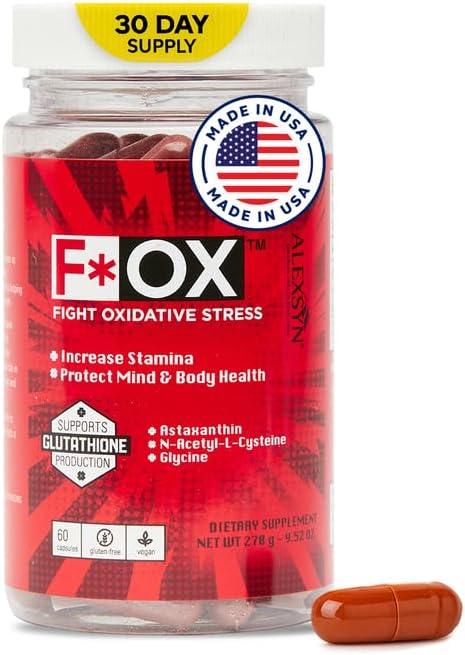 Mega-Potent Antioxidant Supplement - Fight Oxidative Stress and Boost Vitality - Vegan & Gluten-Free - 60 Capsules - Supports Body's detoxification Process