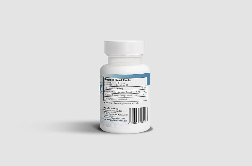 Thiamax Vitamin B1 (Thiamine TTFD), The Original, No Toxic Fillers, Supports Energy Metabolism, High Dose, Third Party Tested, All Active Ingredients 100mg, 60 Count