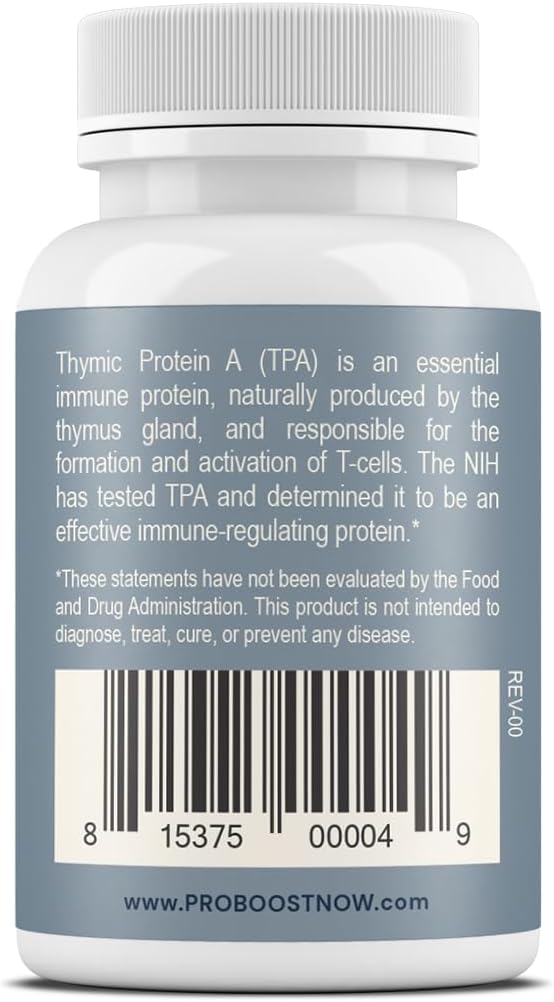Thymic Protein A Tablets (1 McG TPA) – Immune System Support Supplement – All Natural, Non-GMO, Fast-Dissolve Sublingual Tablets – 30 Tablets