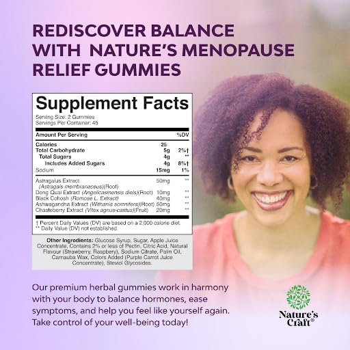 Womens Menopause Gummies with Dong Quai - Menopause Vitamins for Women with Ashwagandha - Holistic Support for Hot Flashes Night Sweats and Mood Swings - Pre & Post Supplements - 90 Count