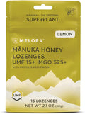 Manuka Honey Lozenges, Lemon Lozenges for Sore Throat Relief, 15 Honey Cough Drops (2.1 oz) – Dry Mouth Lozenges infused with Propolis & Echinacea, made with Raw Honey for Immune Support