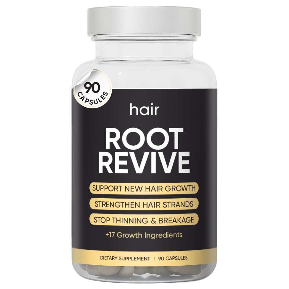 Root Revive Capsules – 90 Capsules | Supports Healthy, Thicker-Looking Hair | with Black Seed, Bamboo & Pumpkin Seed Extracts, Biotin & 17 Growth Ingredients