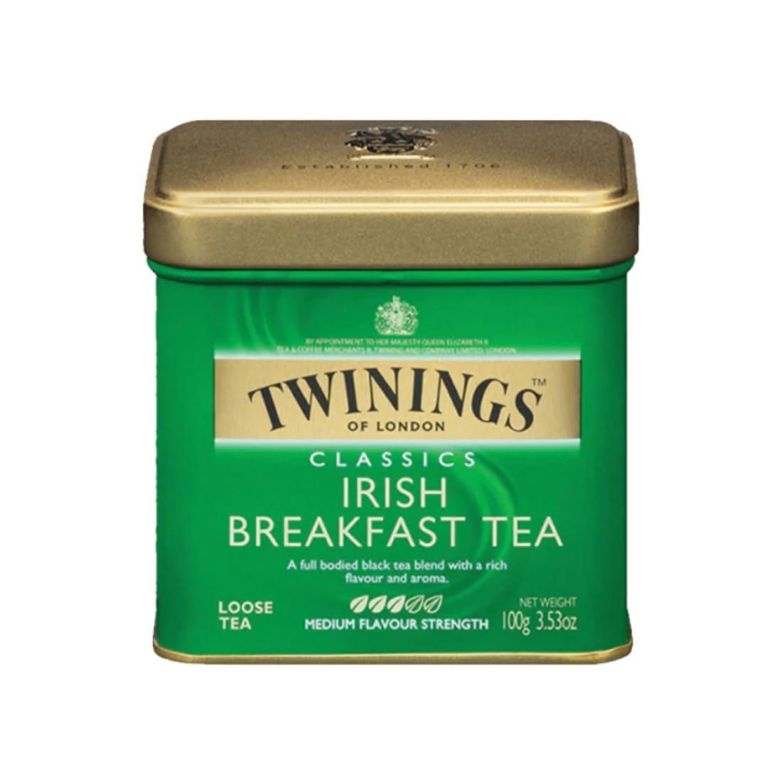 Twinings Irish Breakfast Loose Tea, 3.53 Ounce Tins (Pack of 6), Smooth, Flavourful, Robust Black Tea Leaves, Caffeinated, Enjoy Hot or Iced