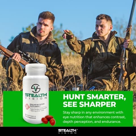 Stealth Vision Eye Vitamin, Eye Supplement with Lutein, Zeaxanthin, and Meso-Zeaxanthin, Non-GMO Eye Health Vitamins for Adults, Vision Essentials for Complete Eye Support (90 softgels)