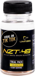 Nootropic Premium Brain Booster - Brain Supplement for Memory + Focus + Natural Energy - Caffeinated, Phosphatidylserine, Vitamins B6 B12-5ct Capsules - Travel Pack