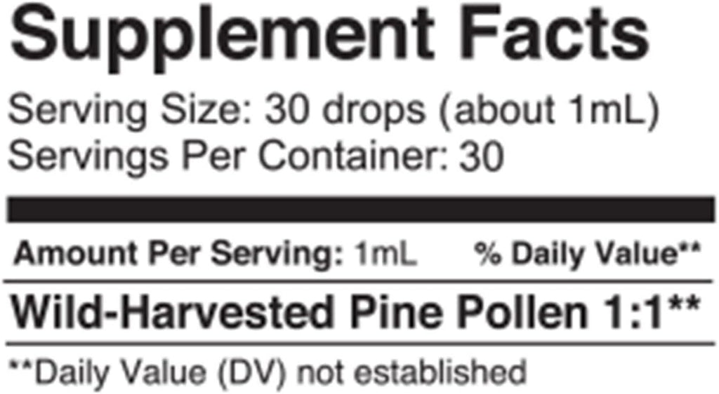 Surthrival: Pine Pollen Gold Extract (1 fl oz), Wild Harvested, Energy Restoration