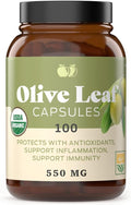 Complete Natural Products Organic Olive Leaf Capsules - 550mg, 100 Count, 1100mg per Serving