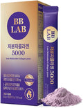 BB LAB Low Molecular Collagen 5000, Powder Type Korean Marine Collagen, Fish Collagen Peptides, Hyaluronic Acid, Elastin, Glutachione, Vitamin C, Fast Absorb, Mix Berry Flavor