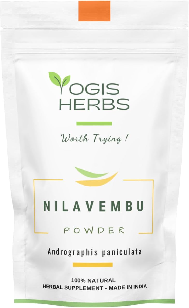 Nilavembu Powder – Andrographis paniculata (Green Chiretta/Kalmegh) – 100% Natural & Pure Herbal Supplement for Natural Immune Support, Liver Health Support & Digestive Wellness (3.5 oz)