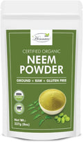 Organic Neem Powder| Ayurvedic Herb for Skin and Hair | Resealable Zip Lock Pouch | USDA Organic| Pure & Natural Neem Powder for Drinking| Dried Neem Leaves Powder| 227 Grams (8 OZ)