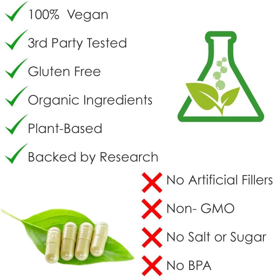 L-Serine 500 mg, 30 Vegan Capsules - Non-GMO, Rice-Free, Gluten-Free