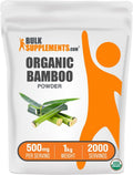 BulkSupplements.com Organic Bamboo Powder - Bamboo Powder Organic - Silica Supplement, Gluten Free - 500mg per Serving, 1kg (2.2 lbs) (Pack of 1)