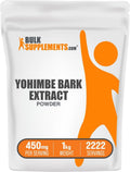 BulkSupplements.com Yohimbe Extract Powder - Yohimbe Bark Extract - Herbal Supplement, Gluten Free, 450mg per Serving, 1kg (2.2 lbs) (Pack of 1)