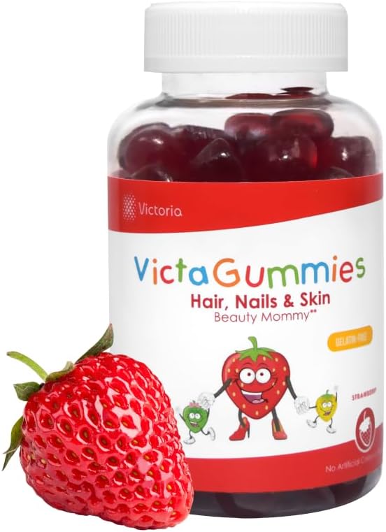 Dr. T VictaGummies Hair, Nails and Skin Gummies x3 – Biotin, Vitamin C and E for Beauty Support – Naturally Flavored (1)