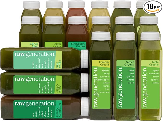 Raw Generation 3-Day Detox Cleanse – 23% Less Sugar Than Other Cleanses | Detox Your Body | Reset Your Diet & Support Weight Loss | Improved Energy | Clearer Skin | Improved Gut Health
