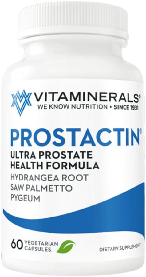 Vitaminerals® Prostactin | Prostate Support | Saw Palmetto 230mg | Pygeum | Lycopene | Pumpkin Seed & More | 60 Veggie Caps