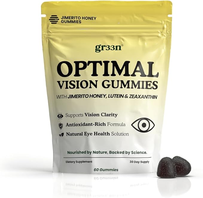 Gr33n Jimerito Honey Gummies | Vision and Eye Health Gummies | Optimal Vision | Lutein Plus Zeaxanthan