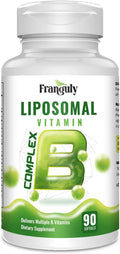 Active B Complex Liposomal B Vitamins with Choline Inositol, 90 Softgels High Potency B1, B2, B3, B5, B6, Biotin, Folate, Methylated B12- Immune, Energy, Brain Heart Support Supplements
