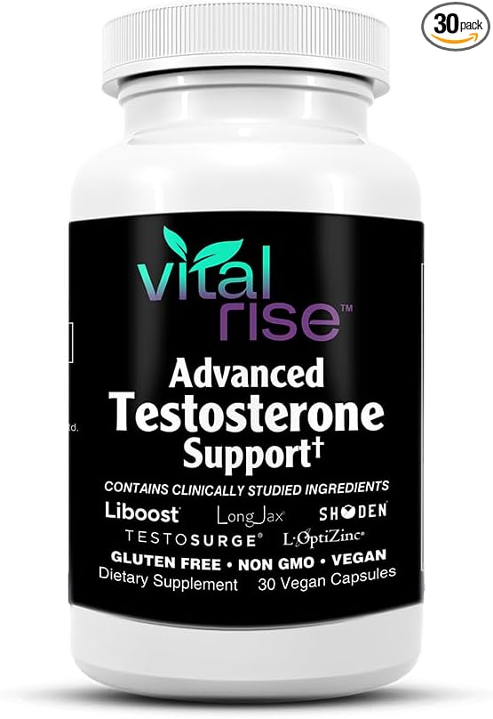 Testosterone Supplement for Men – Advanced Testosterone Booster with Fenugreek & Ashwagandha - Workout, Muscle Builder, Strength, Energy, Performance – Vegan, 30 Capsules