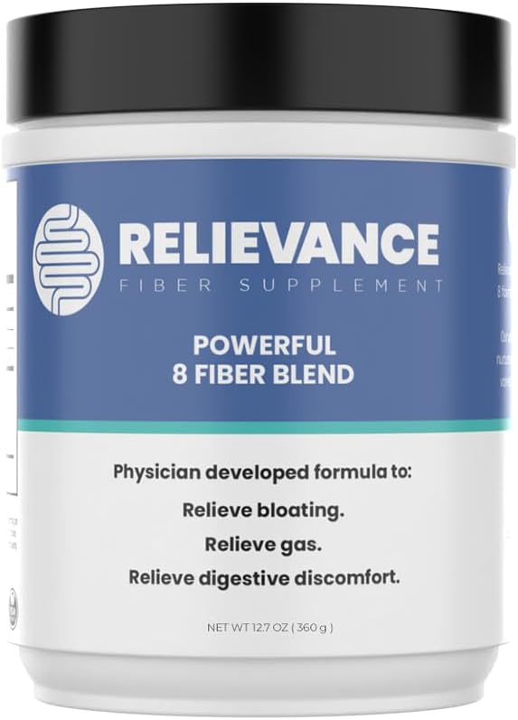 Fiber Supplement, Premium 8 Fiber Blend, Physician-Developed, Plant-Based, No Artificial Fillers or Sweeteners, Gluten-Free, Dairy-Free, 60 Servings, 2-Month Supply
