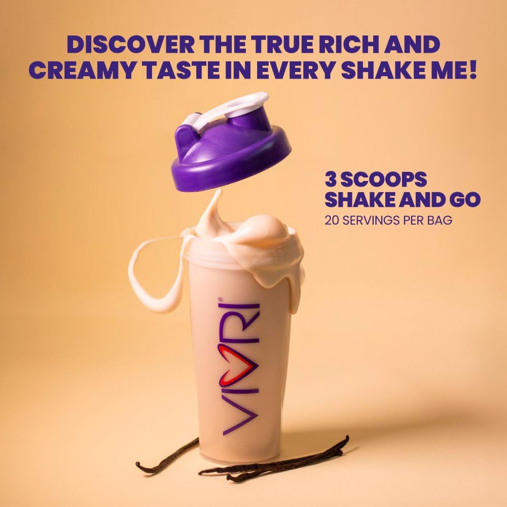 VIVRI ShakeMe! Chocolate Meal Replacement | 20 Servings | 22g Triple Premium Protein, 45 Nutrients & 8 Superfoods | Supports Weight Loss, Full-Body Health, Energy & GLP-1 Treatments.