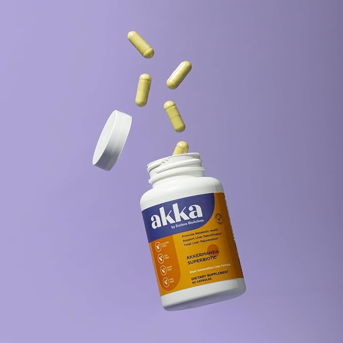 AKKA 4 Pack Premium Liver Cleanse Detox & Repair Superbiotic - Supports Liver Health & Function, Boosts Energy, Digestion & Metabolism with Bioavailable Pasteurized Akkermansia, Non-GMO, Gluten-Free