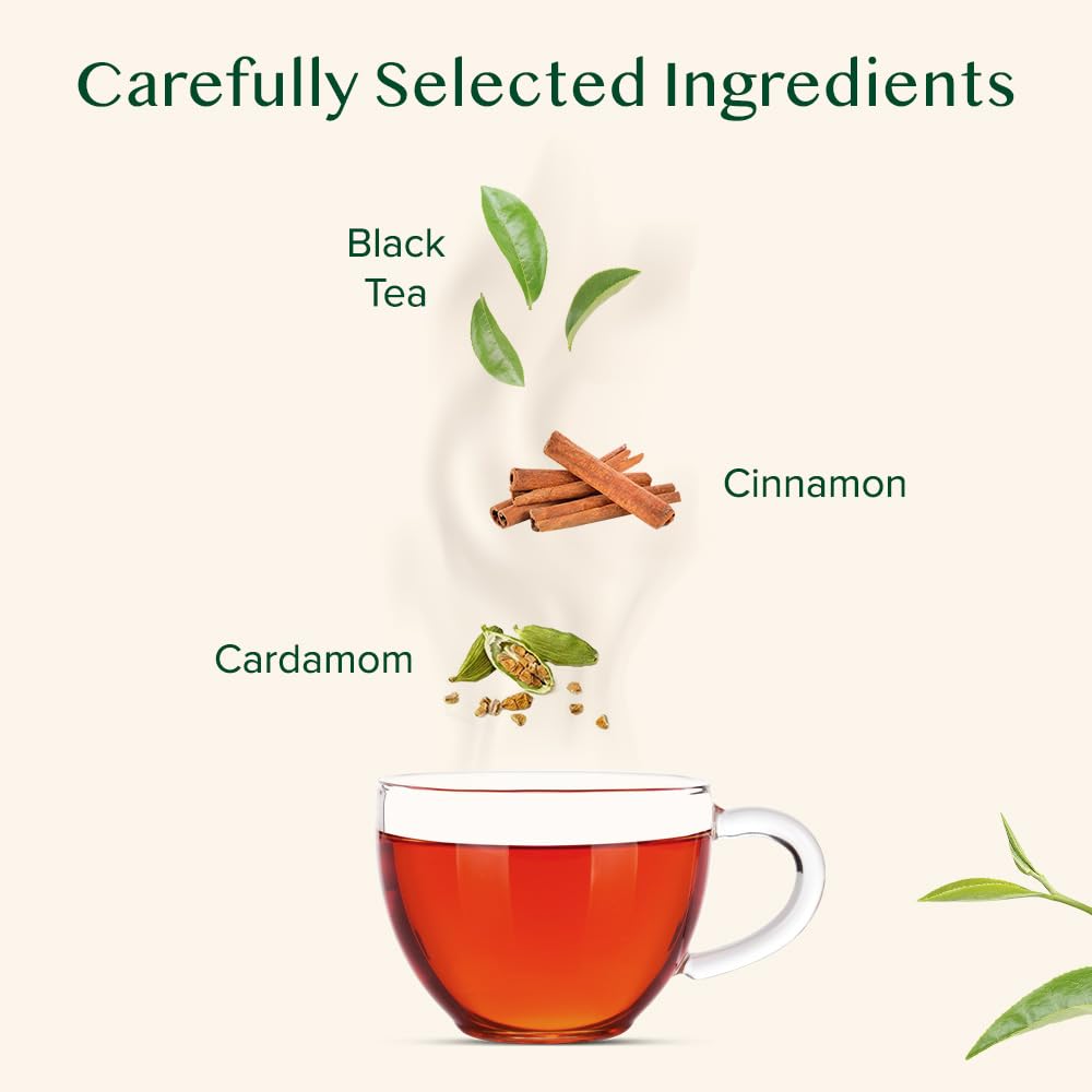 VAHDAM, Cinnamon Masala Chai Tea (50+ Cups,3.53oz) Ancient Cinnamon Tea Recipe | Spiced Chai Tea Loose Leaf | Brew Hot Black, Iced Or Chai Latte | Pure Unblended Loose Leaf Tea | Vacuum Sealed