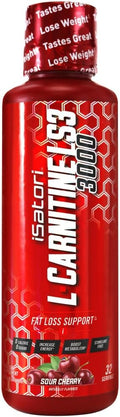 iSatori L-Carnitine LS3 3000, Liquid L-Carnitine with Acetyl L-Carnitine, L-Carnitine L-Tartrate, Stimulant Free Pre Workout, No Calories, Sugar, Gluten, Keto-Friendly, Sour Cherry (32 Servings)