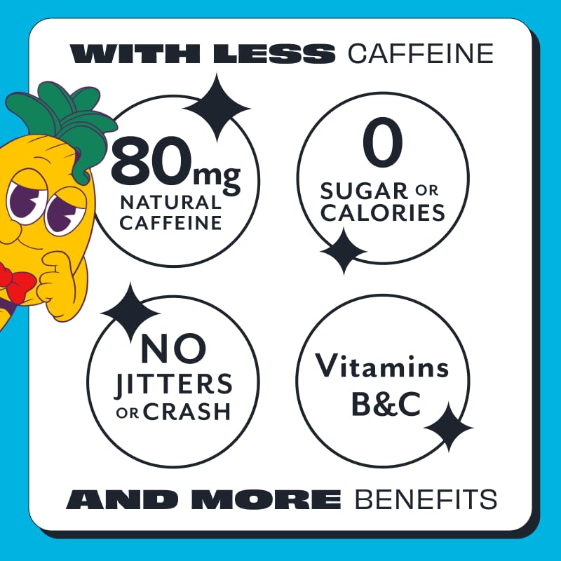 ASPIRE® Fruit Punch, Healthy Energy Drink 80mg Natural Caffeine, Zero Sugar No Carbs Keto Friendly, 24 Pack Green Tea Sugar Free Drink Low Caffeine Zero Calorie