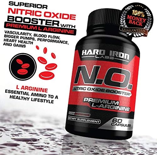 N.O. Nitric Oxide Booster 3000mg with L-Arginine, L-Citrulline - Non-GMO, Gluten-Free, Vegan - Pre-Workout Supplement for Muscle Growth, Stamina, Energy, Pumps, Vascularity - 60 Capsules