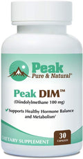 Peak Pure & Natural Peak DIM - Support Healthy Hormone & Estrogen Balance - Metabolism Support Supplement | 100mg - 30 Capsules