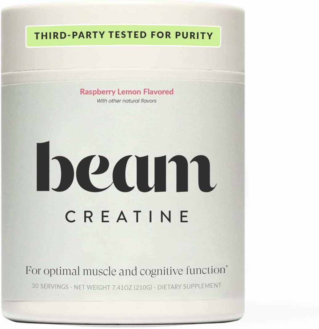 Beam Creatine Monohydrate Powder - Micronized Creatine for Muscle Growth, Strength, Endurance & Recovery - Fast-Dissolving, Workout Supplement for Men & Women, Keto & Vegan - 30 Servings