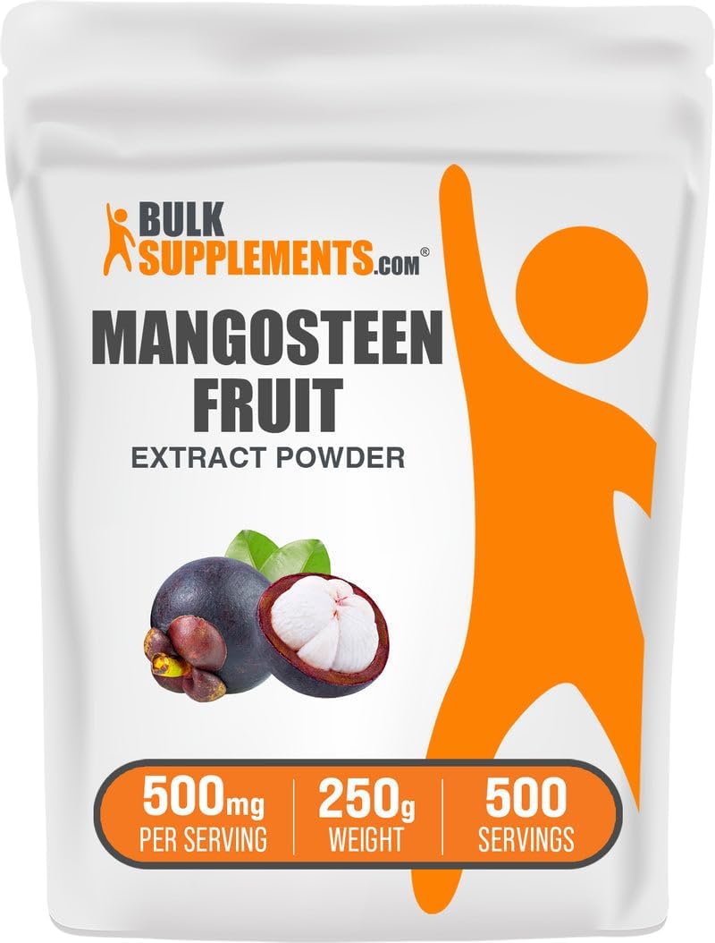 BulkSupplements.com Mangosteen Extract Powder - Superfood Supplement, from Mangosteen Fruit - Gluten Free, 500mg per Serving, 250g (8.8 oz) (Pack of 1)