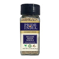 Pride of India | Sesame Seed Whole 2.3 oz (65.20 gm) Small Dual Sifter Bottle | Unhulled & Fresh | Keto-Friendly/Gluten-Free | Rich in Dietary Fiber | Ideal Seasoning for Salads/Sweets/Desserts – Easy to Use