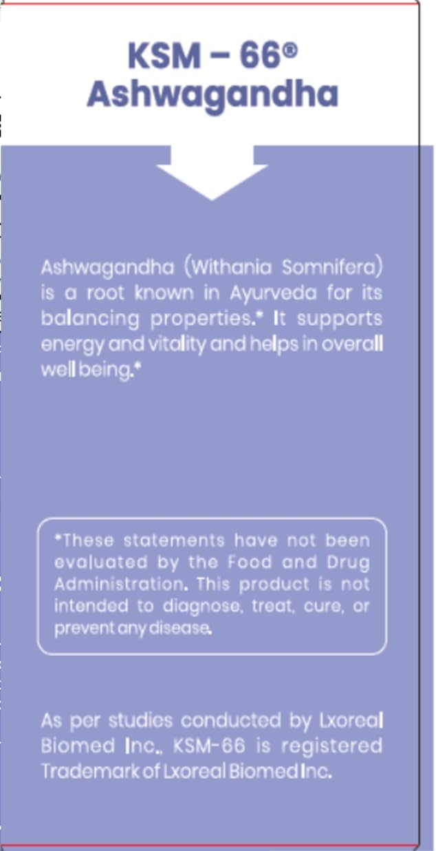 BBETTER Ashwagandha KSM-66 Capsules 500mg | Lab Tested Herbal Supplement for Stress Relief |Pure Organic Ashwagandha Powder | Supports Mental & Physical Well-Being Mood Enhancer | 120 Veg Capsules