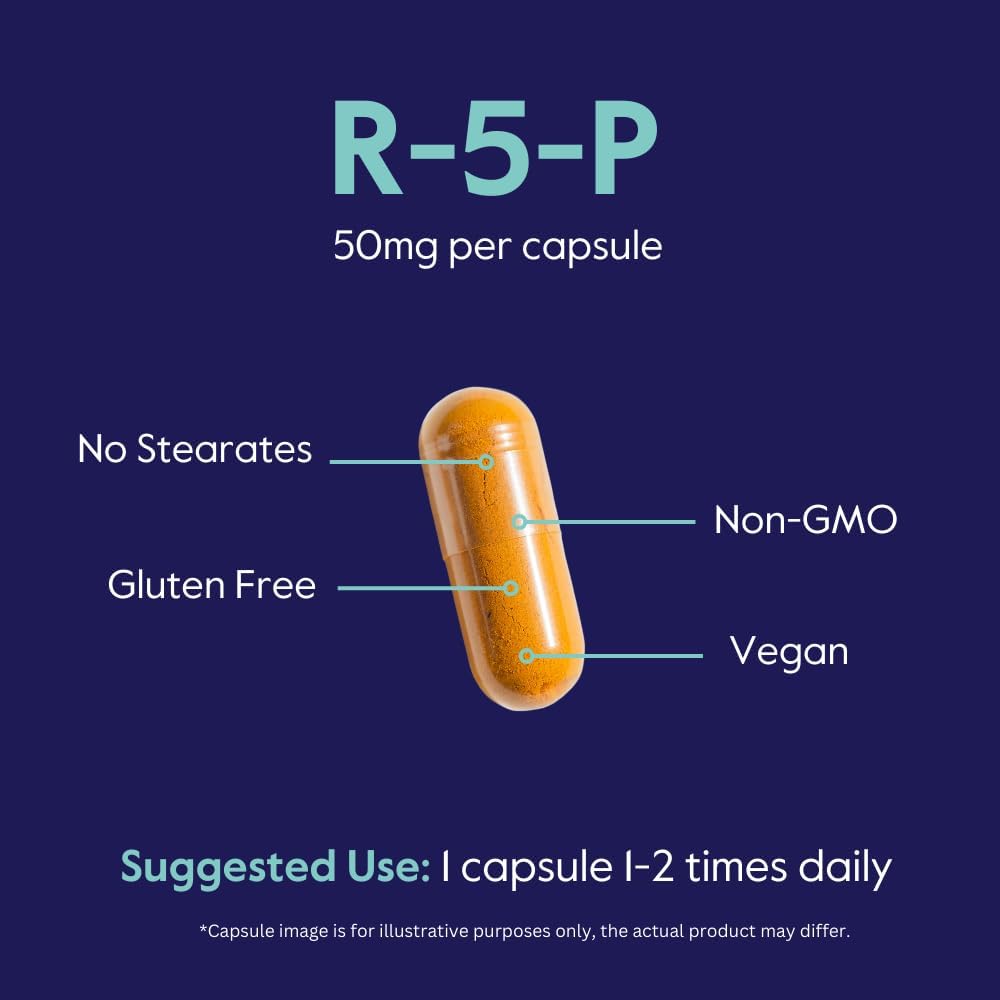 BESTVITE Riboflavin 5'-Phosphate 50mg (120 Vegetarian Capsules) - No Stearates - Vegan - Non GMO - Gluten Free - Bioactive Form of Vitamin B2