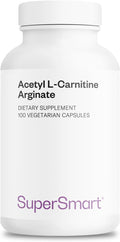 Supersmart - Acetyl L Carnitine Arginate 1000 mg Per Day - Amino Acids - Popular Brain Supplement | Non-GMO & Gluten Free - 120 Vegetarian Capsules