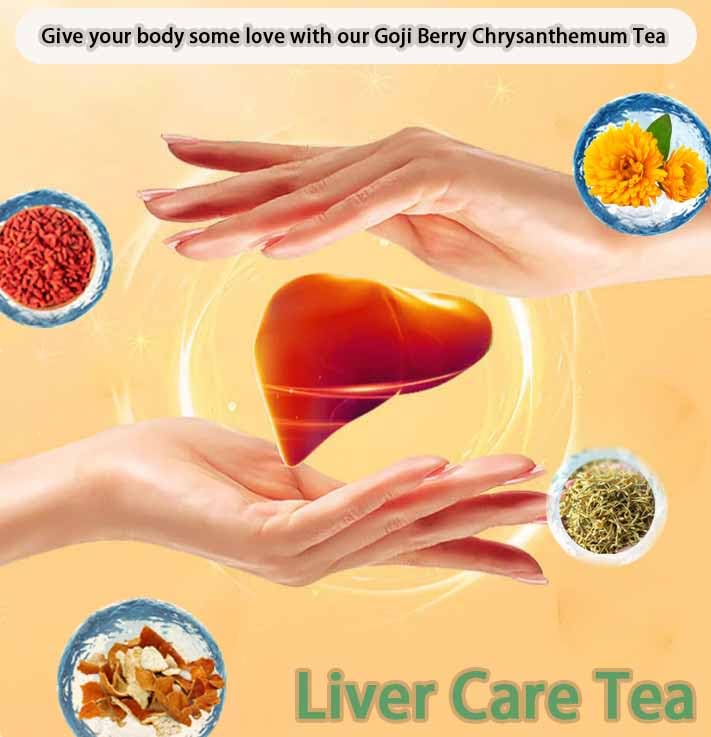 Goji Berry Chrysanthemum Tea, Dandelion Wolfberry Tea for Liver Health, Liver Detox Clear the Liver and Improve Eyesight 150g(1box,15 Bags) (1)
