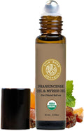 Silk Road Organic Frankincense Oil & Myrrh Essential Oil Roll On, USDA Certified, Body Aches, Stiffness & Tingling - 10 ml Aromatherapy Roller