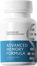 Advanced Bionutritionals Advanced Memory Formula, Brain Booster Supplement for Memory and Focus, Acetylcholine, Alpha-GPC, NeuroFactor, Manufactured in The USA, 60 Tablets