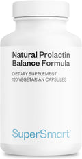Supersmart - Natural Prolactin Balance Formula - with p5p Vitamin B6, Maca Root, Ashwagandha | Gluten Free - 120 Vegetarian Capsules