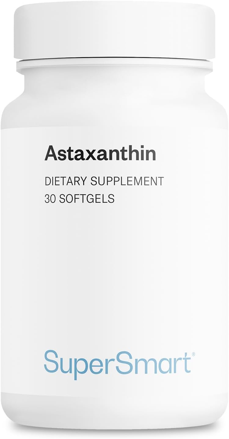 Supersmart - Astaxanthin 4 mg Per Day - Powerful Antioxidant Carotenoid | Non-GMO & Gluten Free - 30 softgels